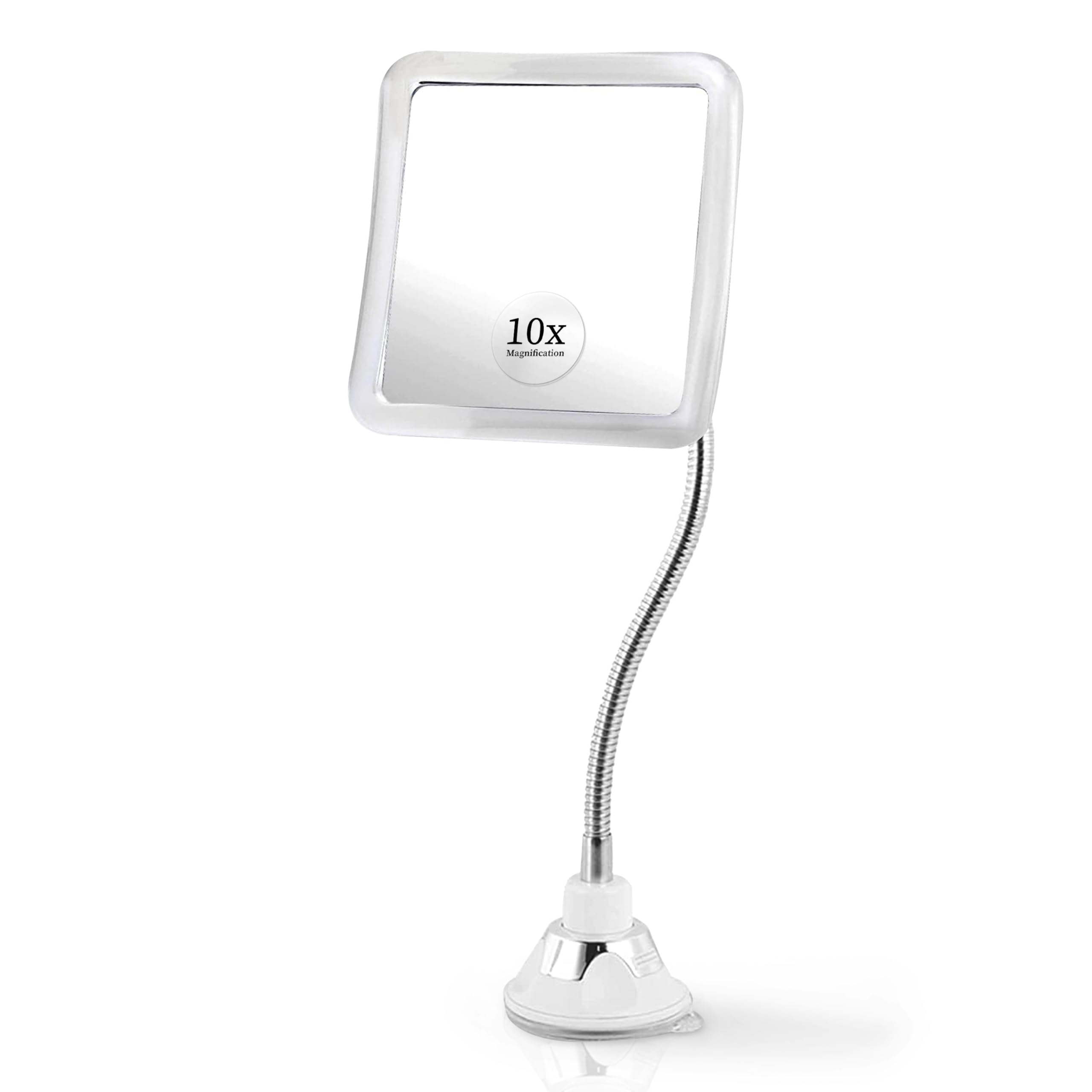 Mirrorvana flexible 10x magnifying makeup mirror side view for precise brows and eyeliner.