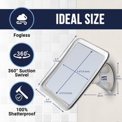 Mirrorvana 1X magnifying mirror helps precise grooming while shaving or applying skincare.