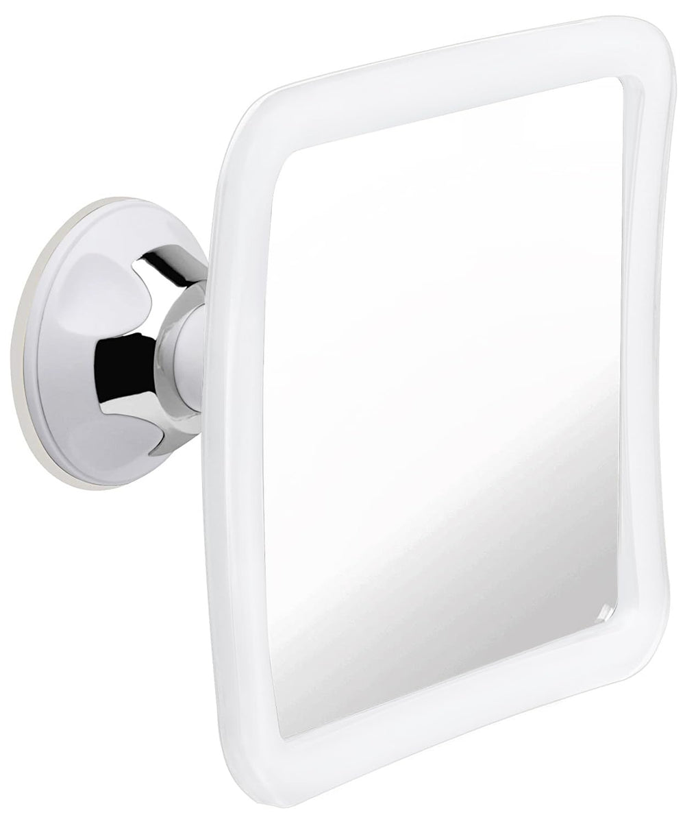 MIRRORVANA fogless shower mirror demonstrates anti-fog clarity for shaving in the shower