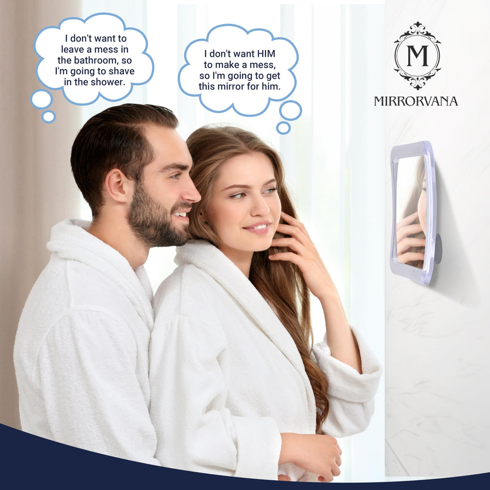 MIRRORVANA compact design on vanity offers an easy travel refresh solution.