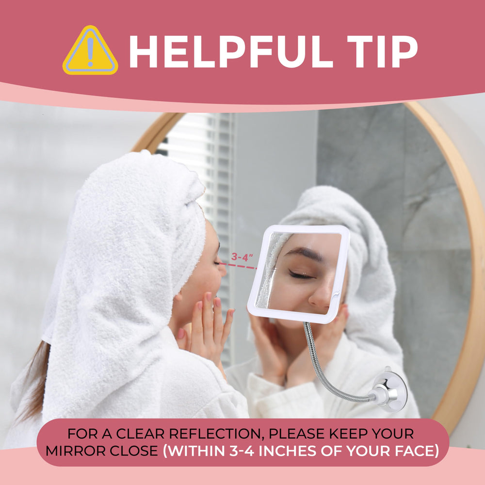 Mirrorvana strong suction cup adheres securely to mirrors, tiles, or glass for stable use.