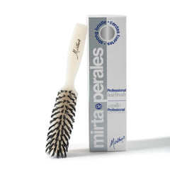 Mirta De Perales brush bristles close-up showing firm bristles for scalp stimulation.