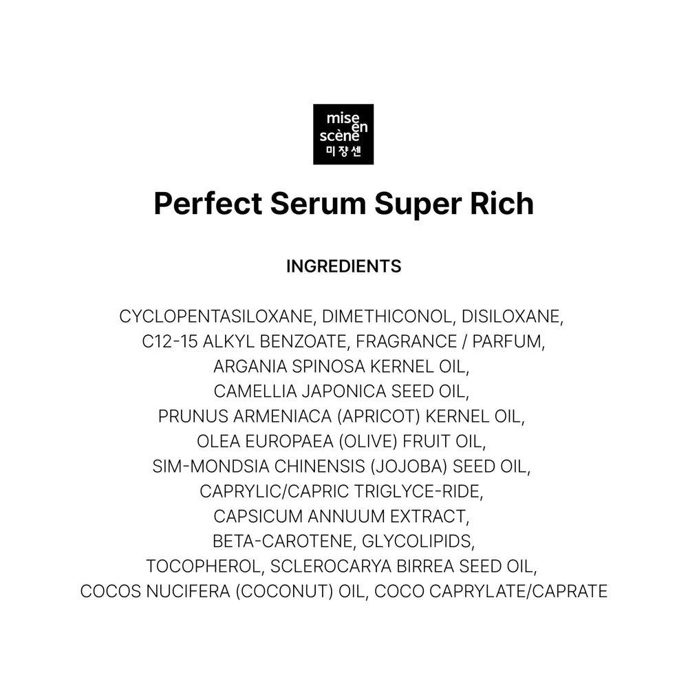 Mise En Scene complete serum line for cohesive routine