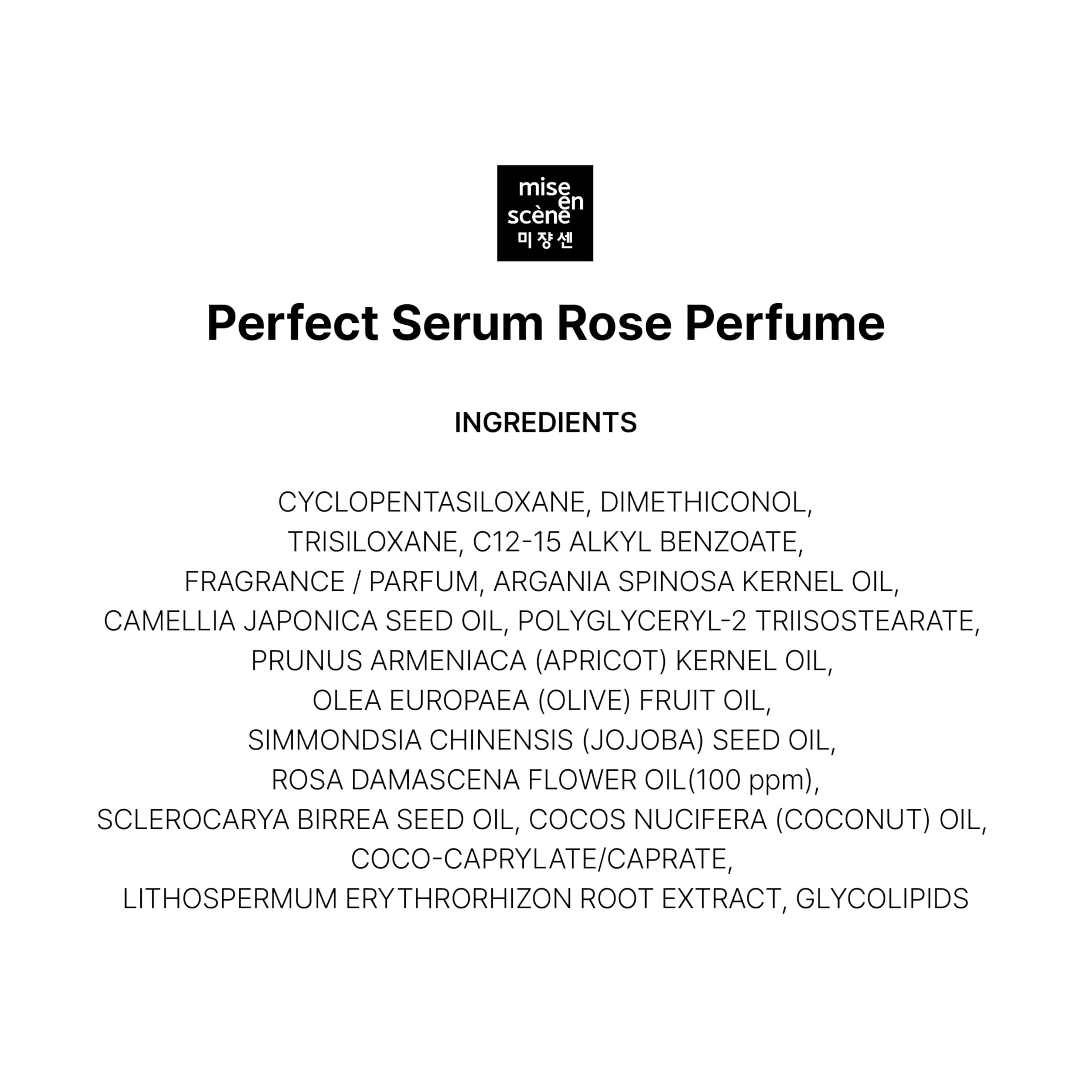 Mise En Scene Perfect Rose Serum suitable for all-hair-types including dry and curly.