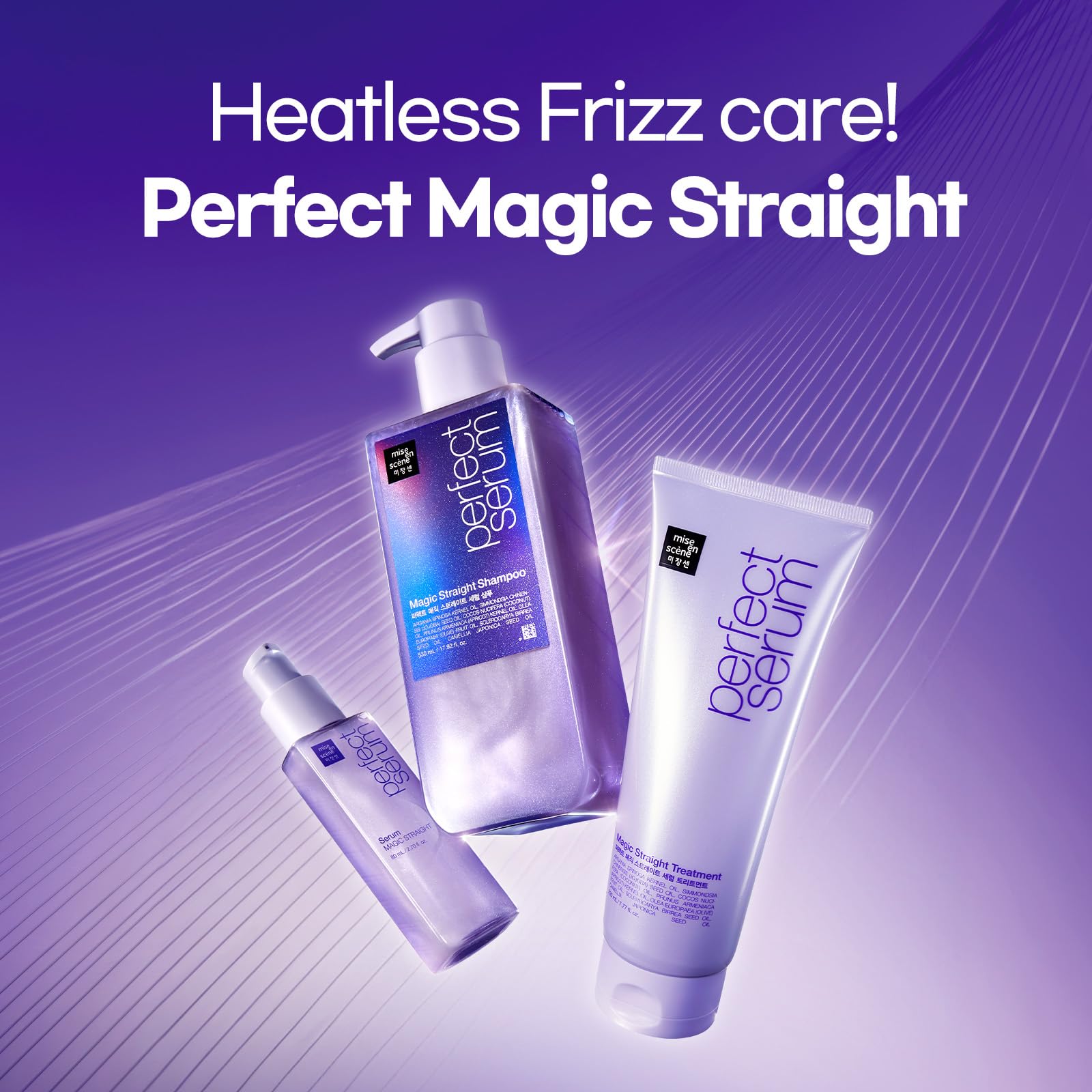 Mise En Scene Perfect Serum heat protection up to 446°F for flat irons
