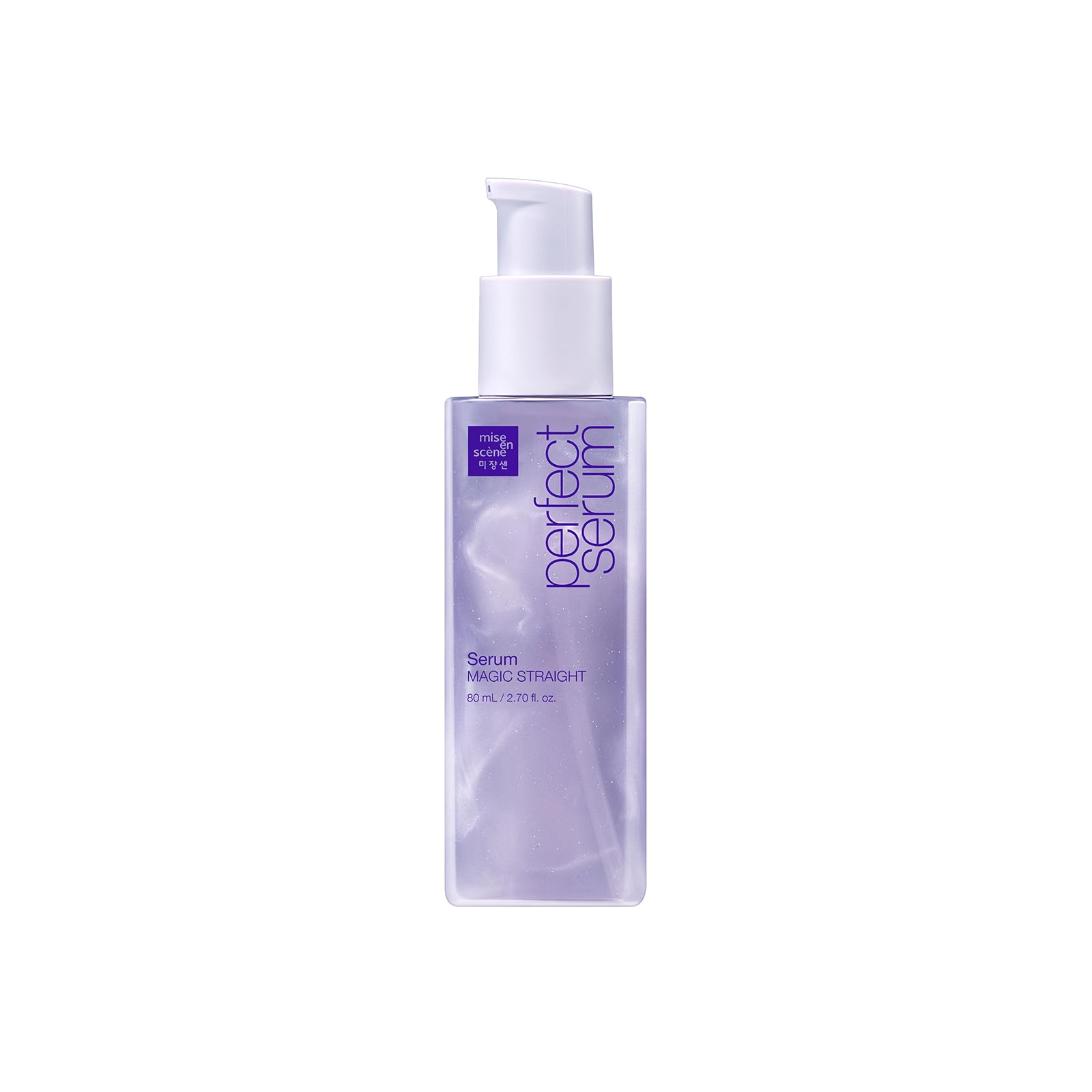 Mise En Scene Perfect Serum bottle for sleek, straight hair protection against humidity