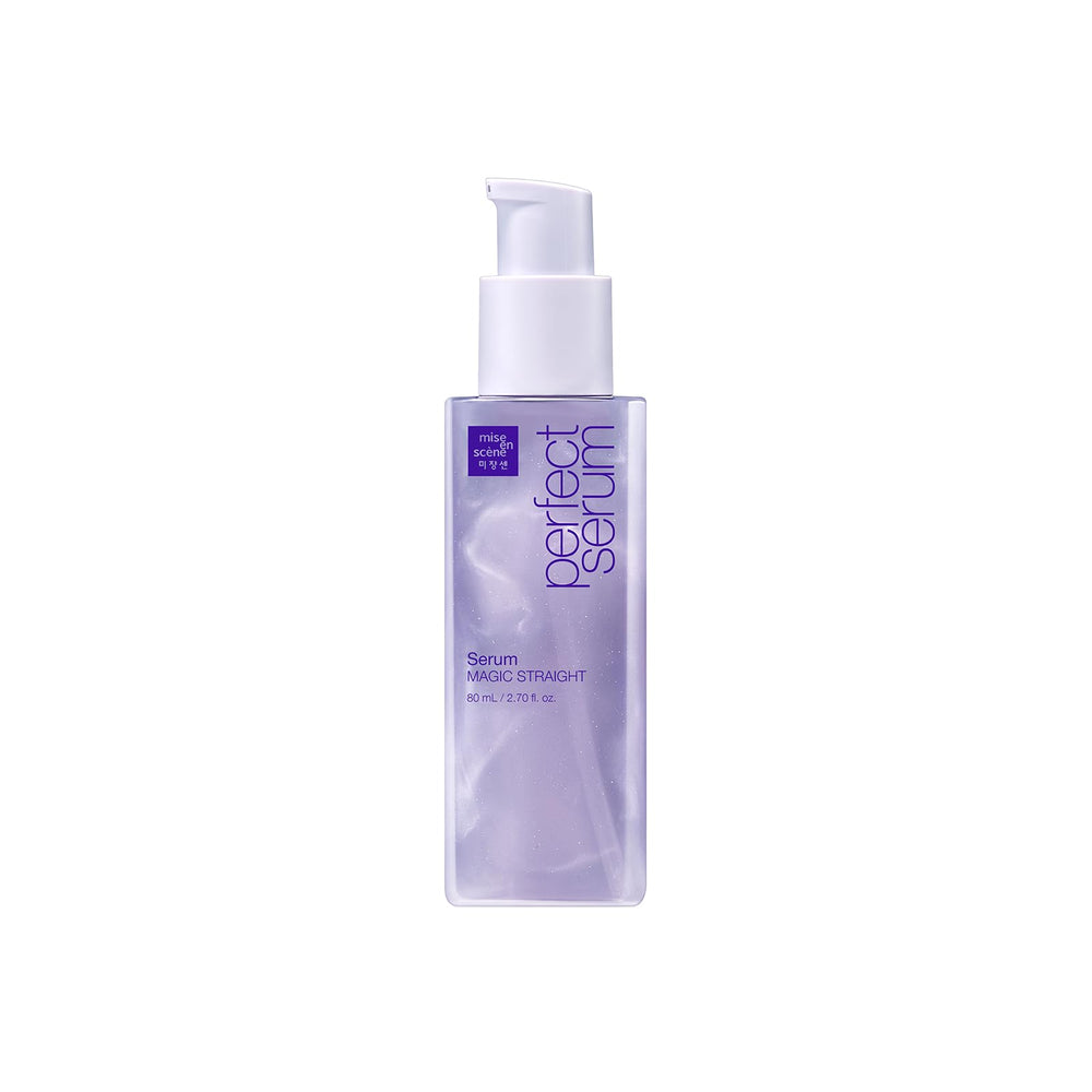 Mise En Scene Perfect Serum bottle for sleek, straight hair protection against humidity