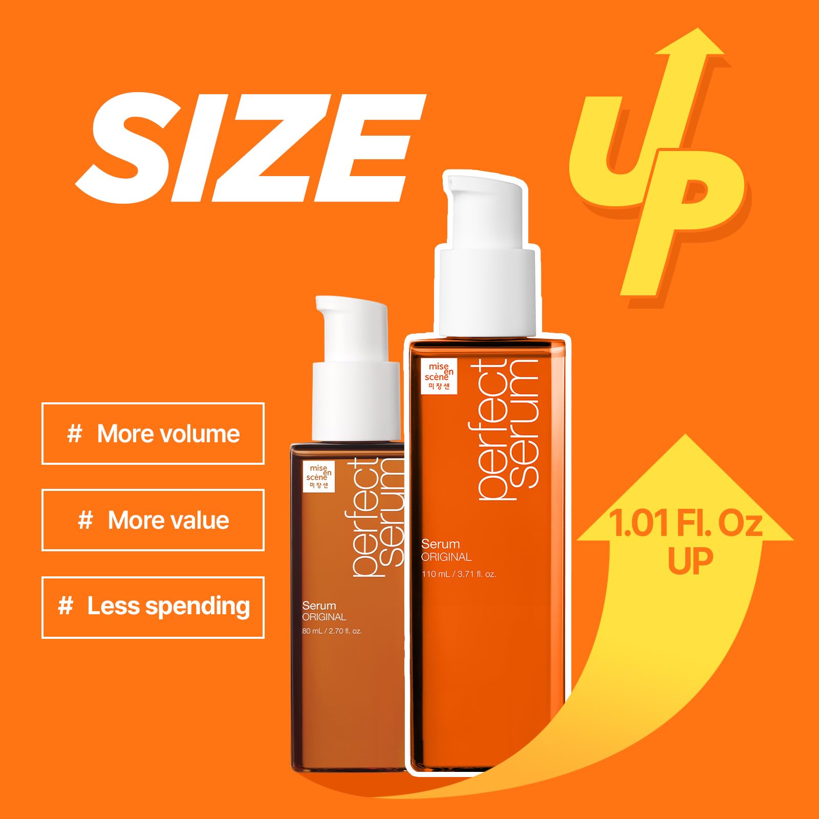 Mise En Scene Perfect Serum Original drop application suggests quick coat on hair ends.
