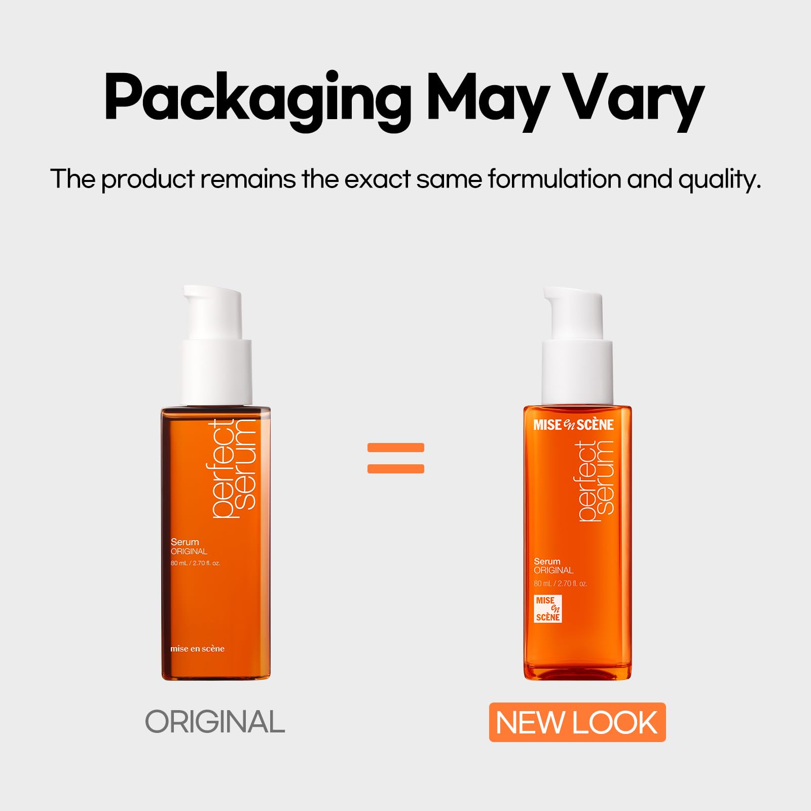 Mise En Scene Perfect Serum Original frizz-control preview indicates smoother hair appearance.