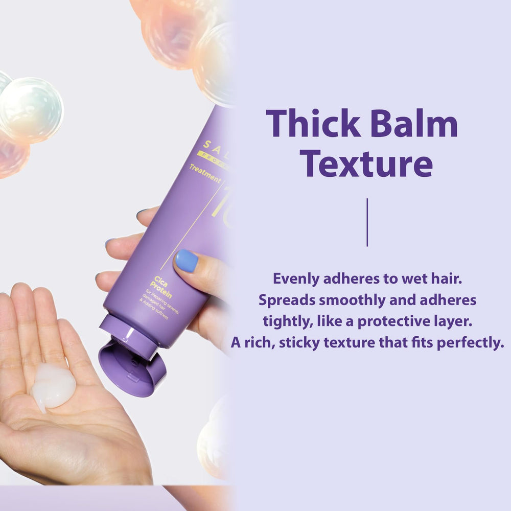 Mise En Scene Salon 10 tub open reveals creamy balm texture for deep hydration.