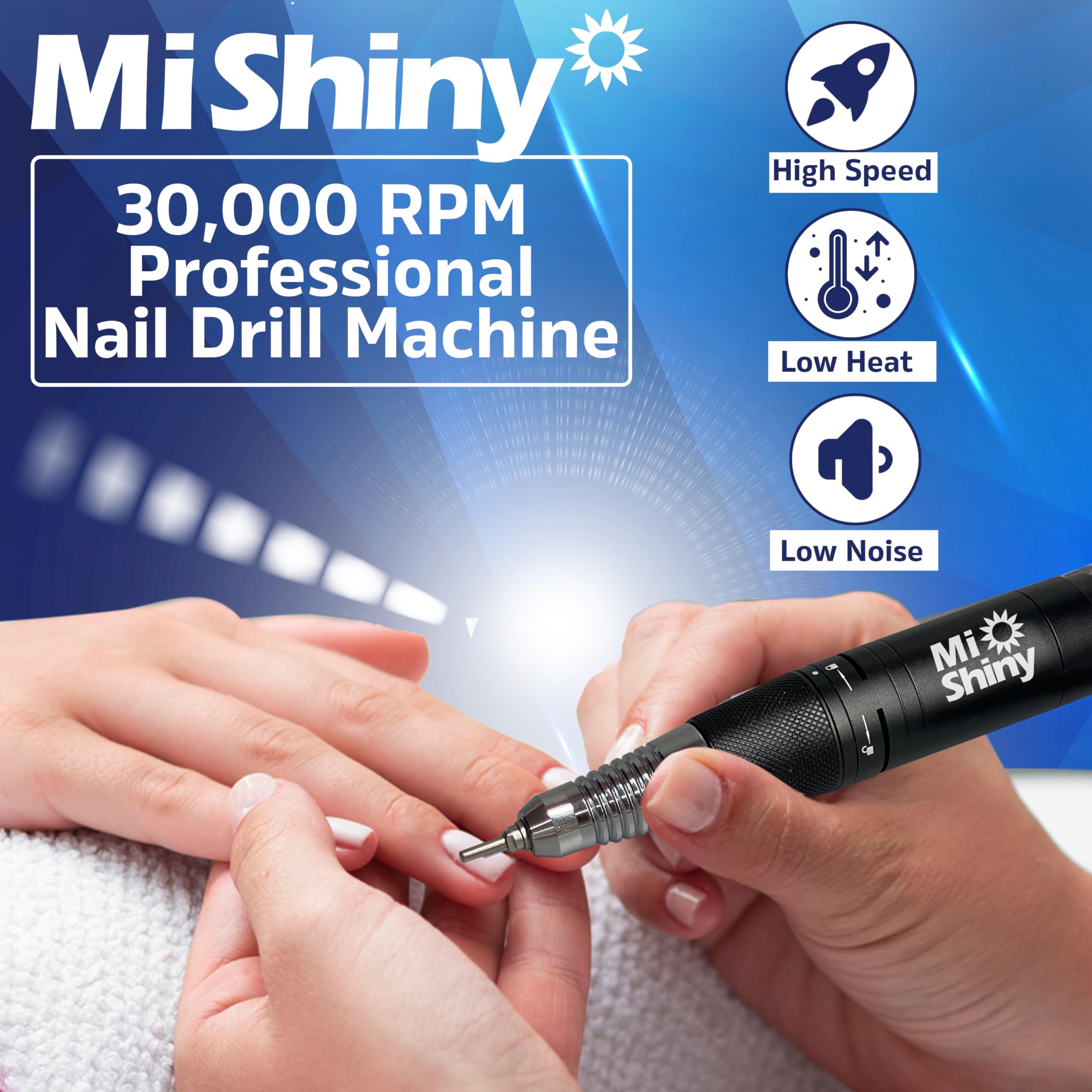 MiShiny aluminum body design provides durability and comfortable grip