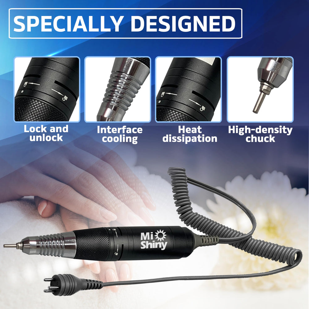 MiShiny nail drill used for filing, grinding, and polishing tasks