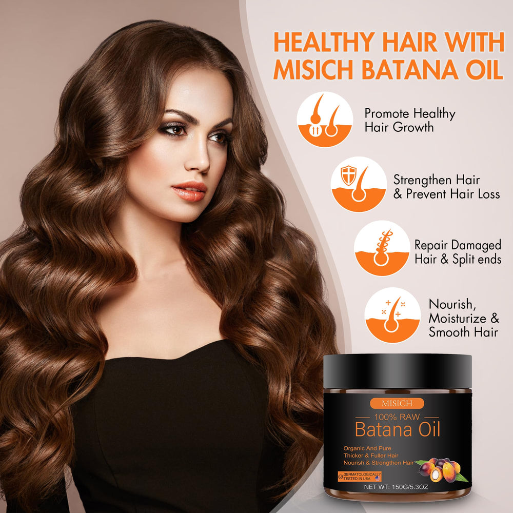 MISICH Batana oil label closeup shows Vitamin E benefits.