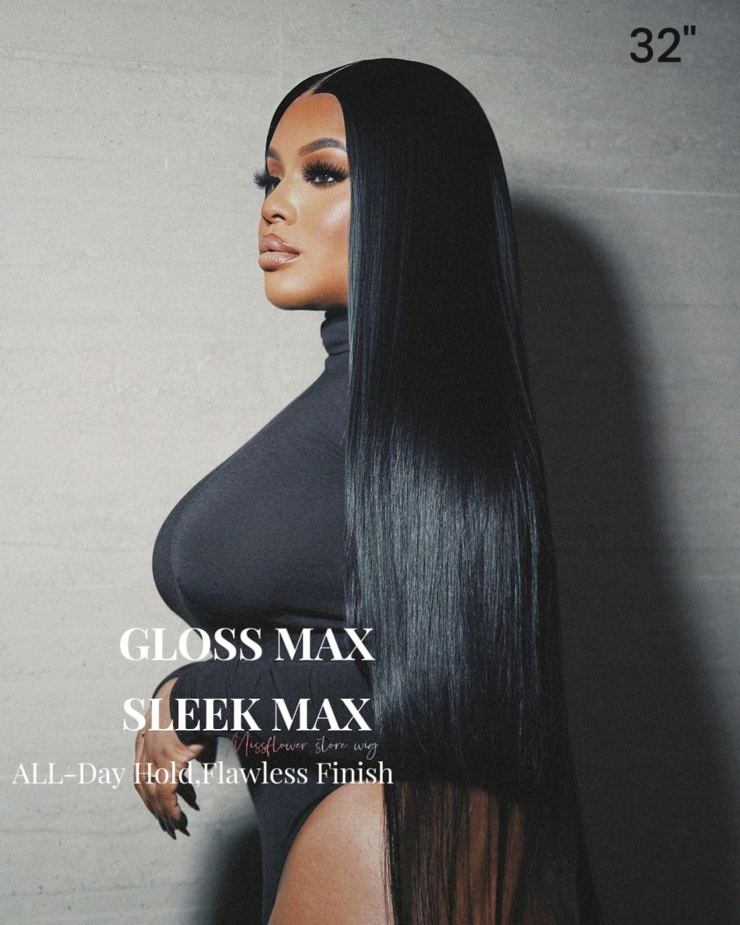 Miss Flower 250-density full-look wig delivers silky strands and dramatic volume.