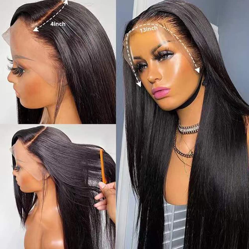 Miss Flower pre-plucked natural hairline closeup highlighting effortless styling with full frontal lift.