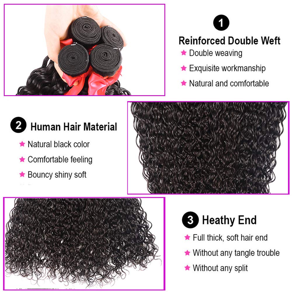 Miss GAGA Brazilian virgin hair water wave close-up shows silky shine and softness.