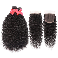 Miss GAGA wavy bundle weft close-up highlighting double stitching for durability.