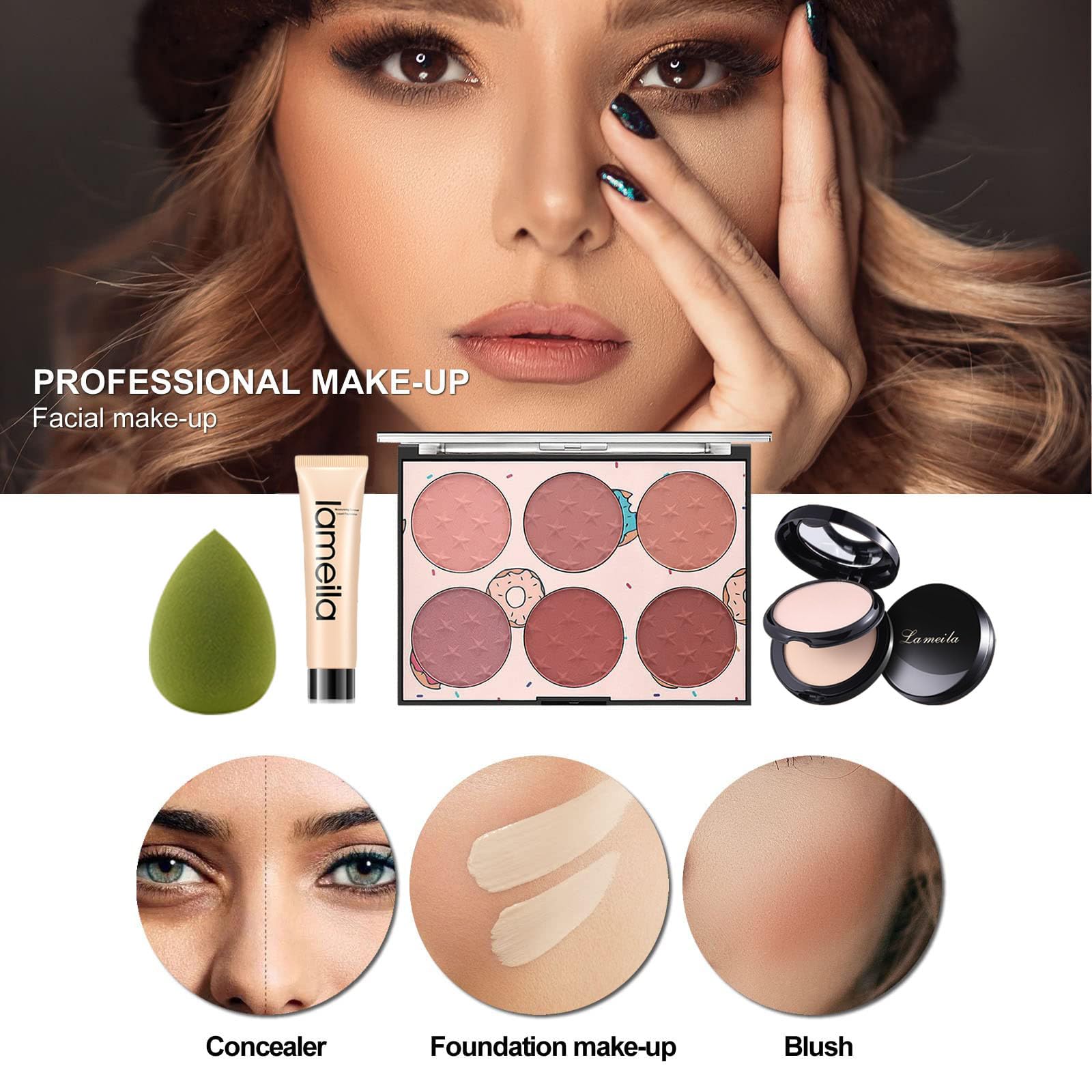 Miss Rose M All In One eyeshadow palette with rich shades for day-to-night looks.