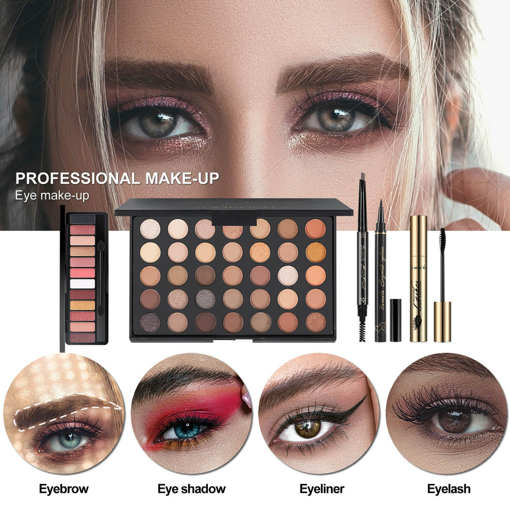 Miss Rose M All In One Kit eyeshadow palette showcases endless shade combinations for day to night looks