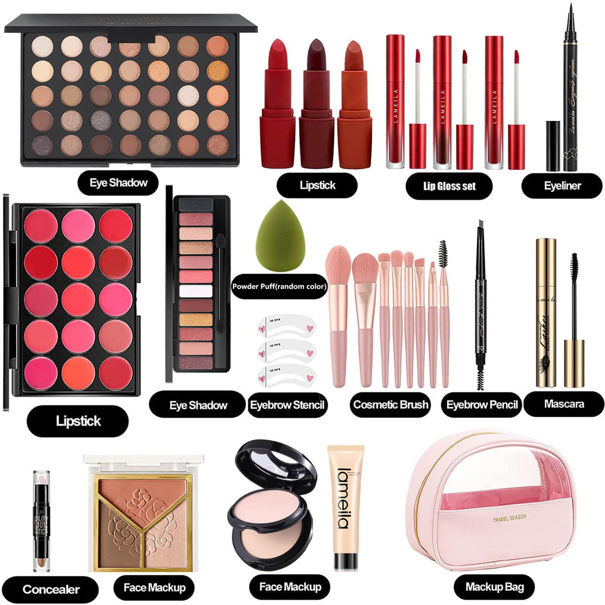 Miss Rose M All In One Kit lipstick focus highlights versatile lip color options