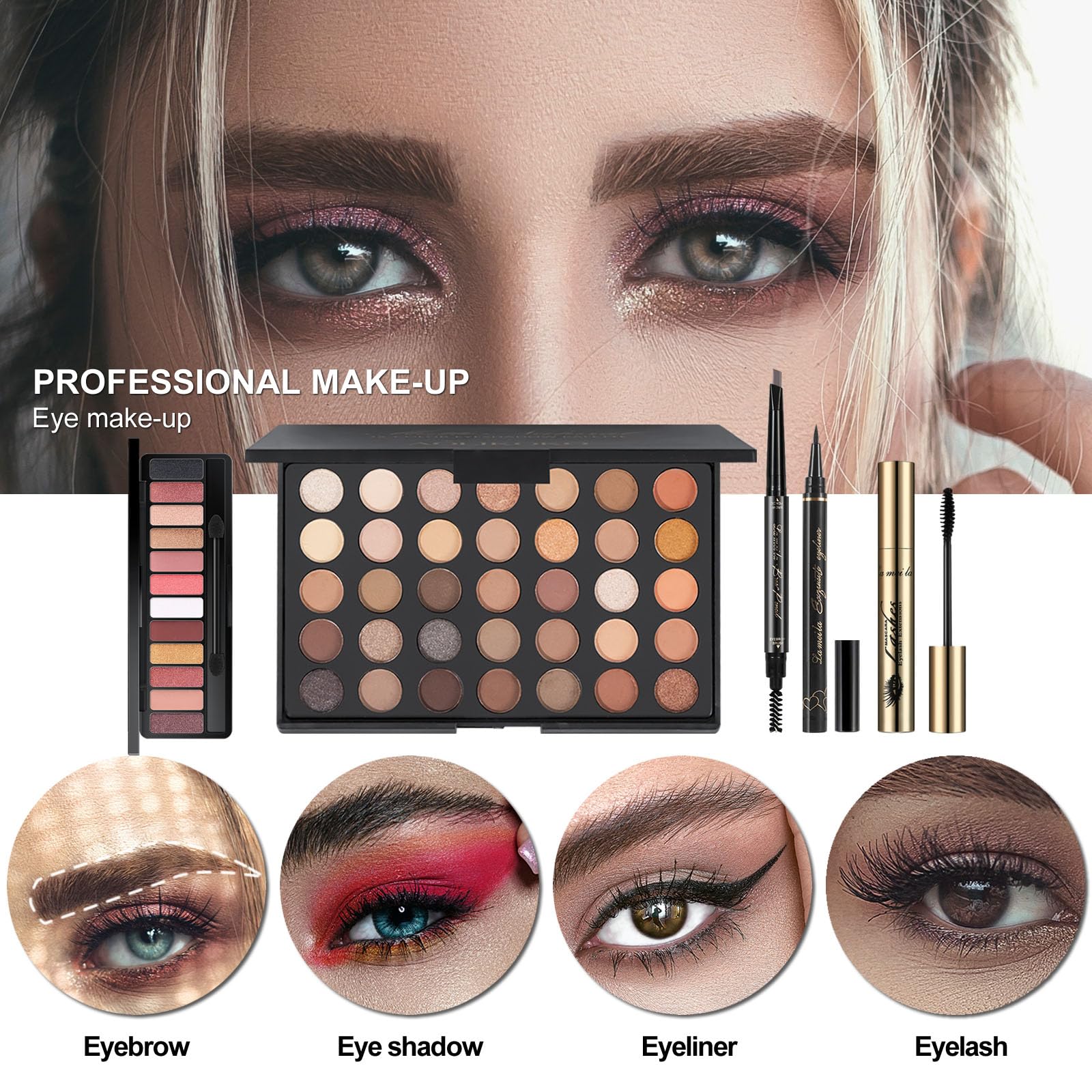 Miss Rose M All In One Makeup Kit lipstick-gloss set adds color and shine.