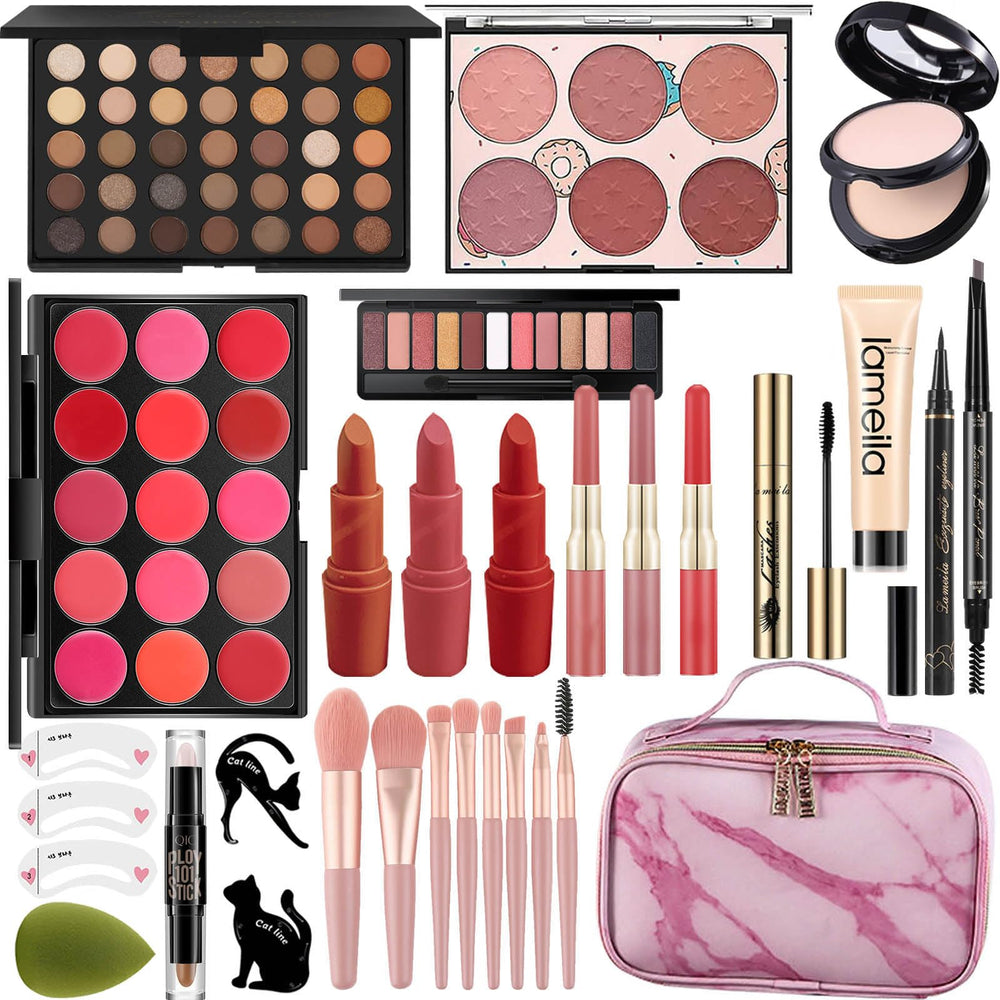 Miss Rose M All In One Makeup Kit lipstick-palette enables versatile day-to-night looks