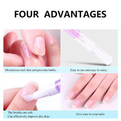 Miss Forever cuticle oil pen application closeup shows precise, mess-free hydration.