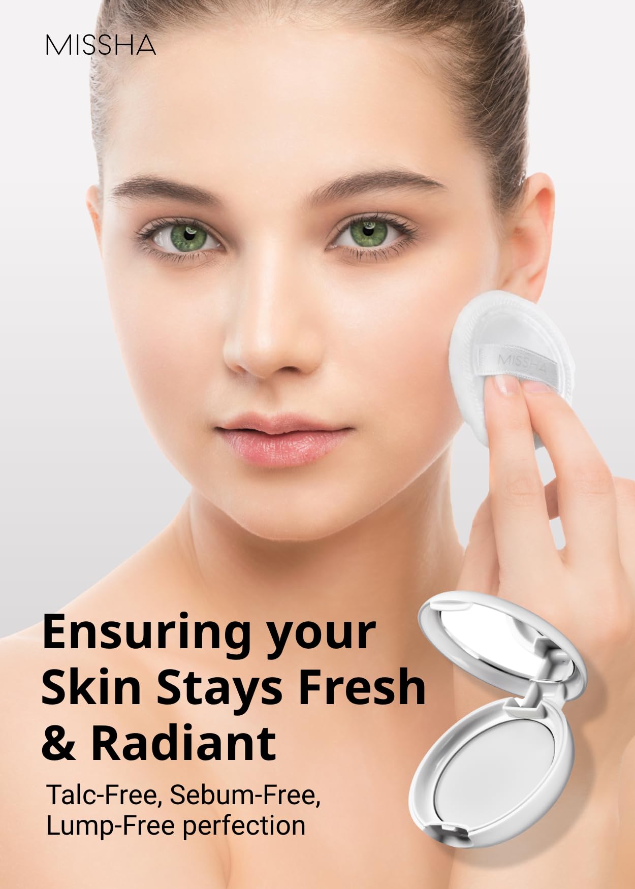 MISSHA Airy Pot application photo demonstrates smooth application for matte finish