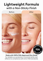 Acabado mate de MISSHA Vita C sunscreen que reduce brillos.