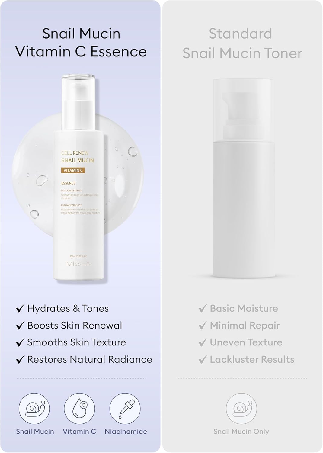 MISSHA packaging glow shot supports routine integration and premium skincare experience