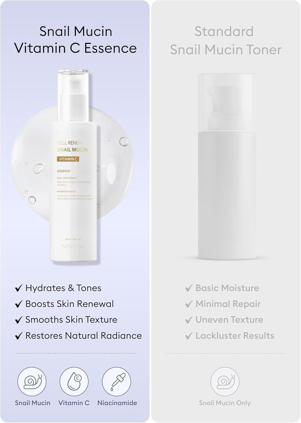 MISSHA packaging glow shot supports routine integration and premium skincare experience