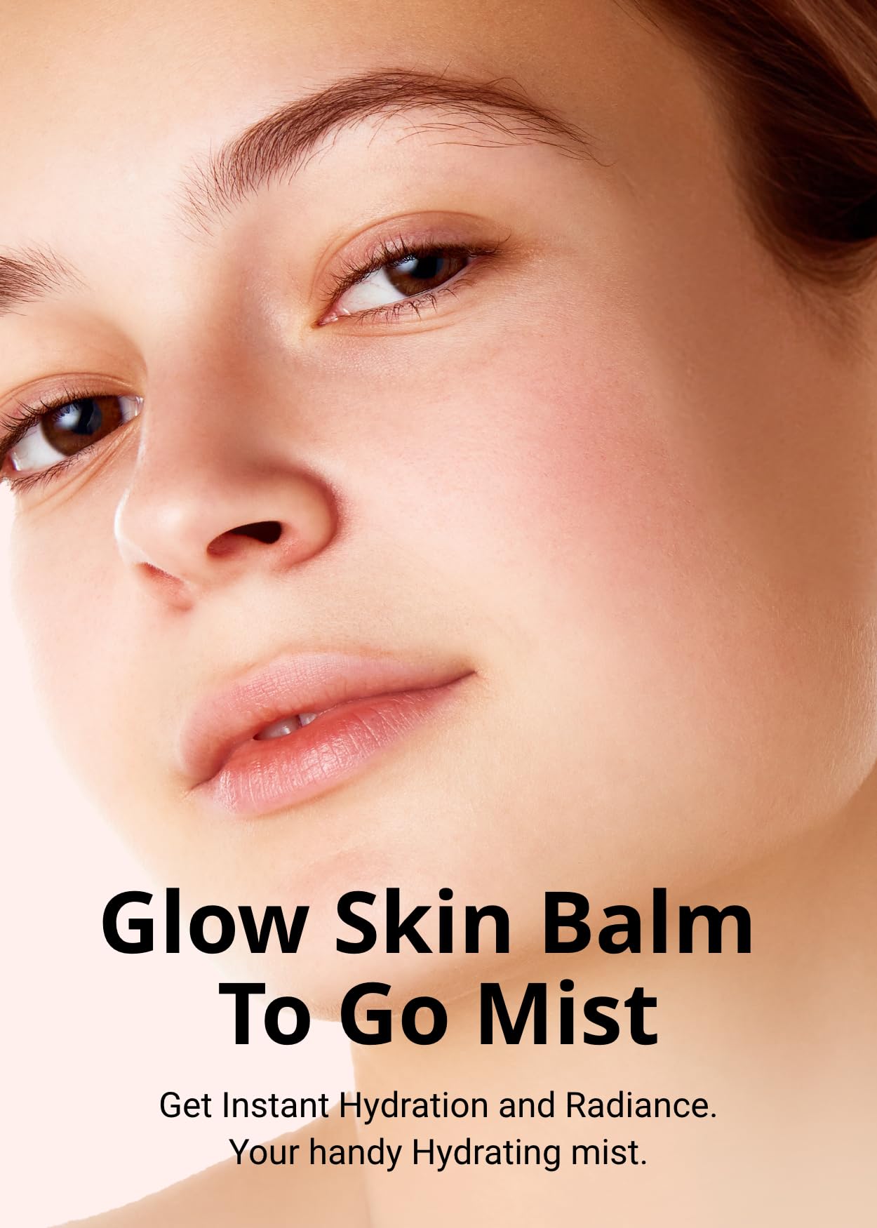 MISSHA Glow Skin Balm To Go Mist application spray demonstrates easy, even coverage.