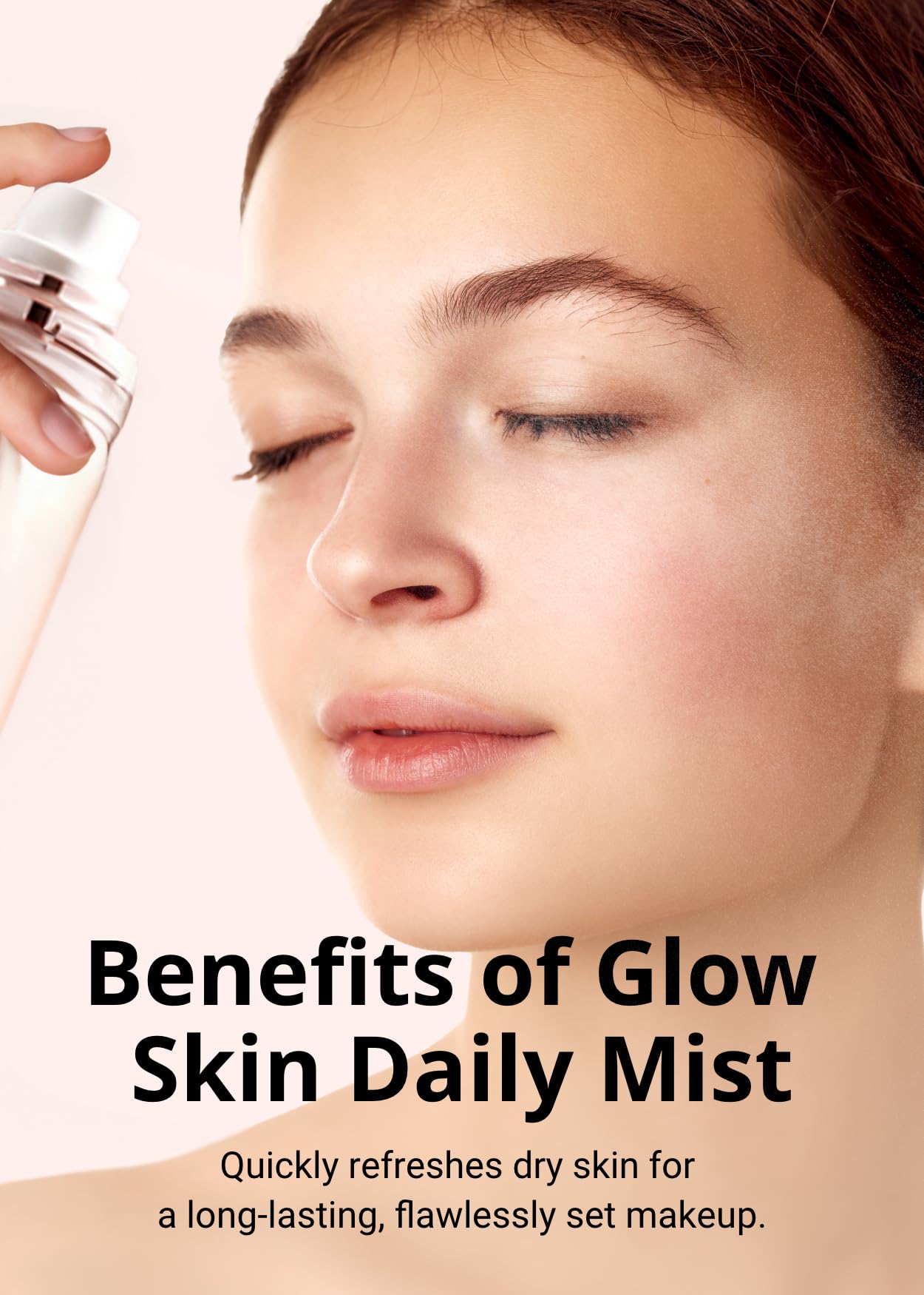 MISSHA Glow Skin Balm To Go Mist used as primer demonstrates makeup-ready hydration and glow