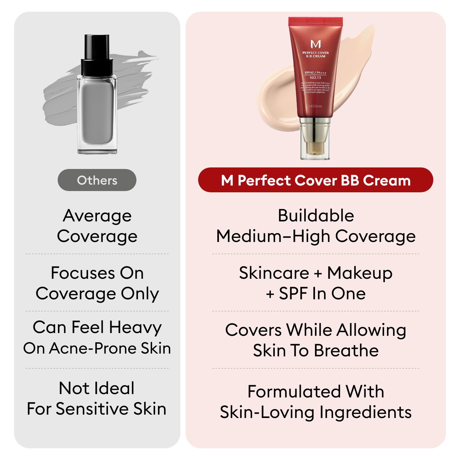 MISSHA texture closeup reveals creamy consistency for seamless blending.