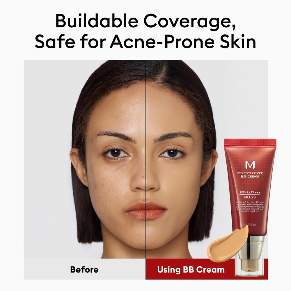 MISSHA M Perfect Cover BB Cream packaging highlights shade No.29 for warm tones.