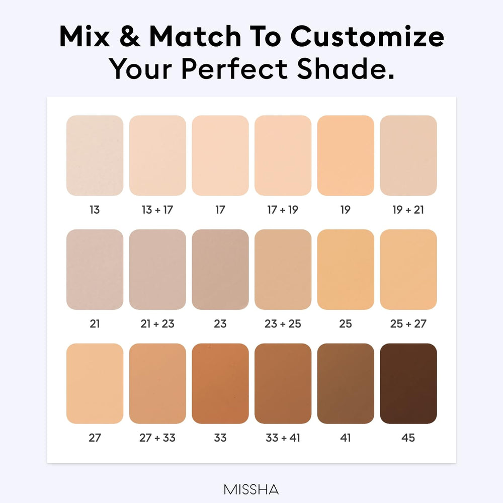 Missha M Perfect Cover Serum BB Cream No.17 skin look with hydrated radiant finish