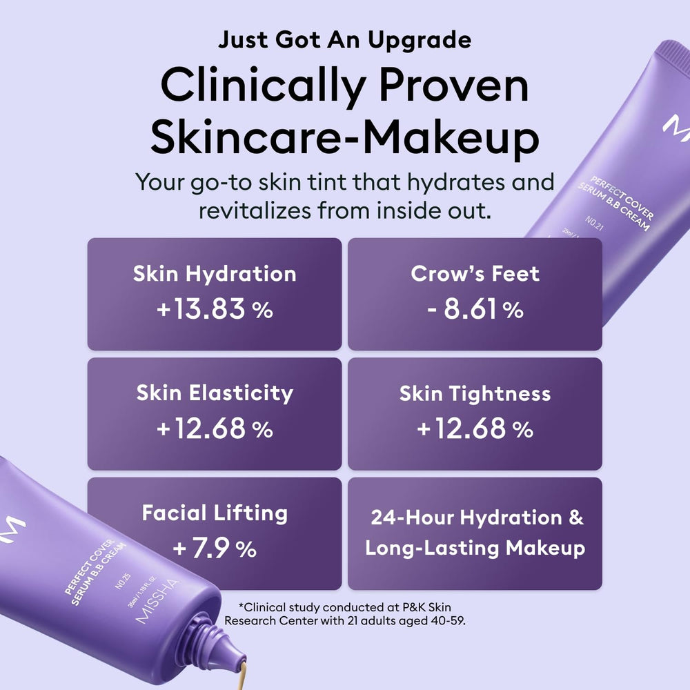 MISSHA M Perfect Cover Serum BB Cream No.23 hand-application demonstrates buildable coverage.
