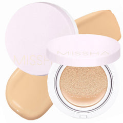 MISSHA Magic Cushion No.23 compact opens for quick, radiant coverage on-the-go.