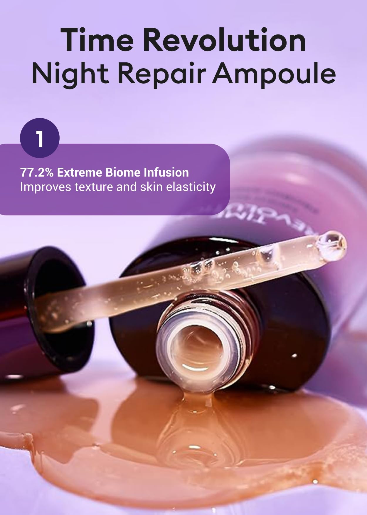 MISSHA Night Repair 5X Cream being applied with silky texture for smoothing.