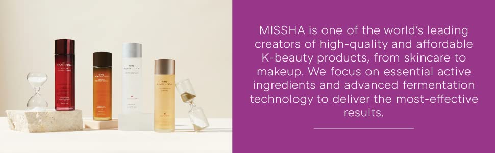 MISSHA Time Revolution RX hydration-boost image suggests daily glow and comfort.