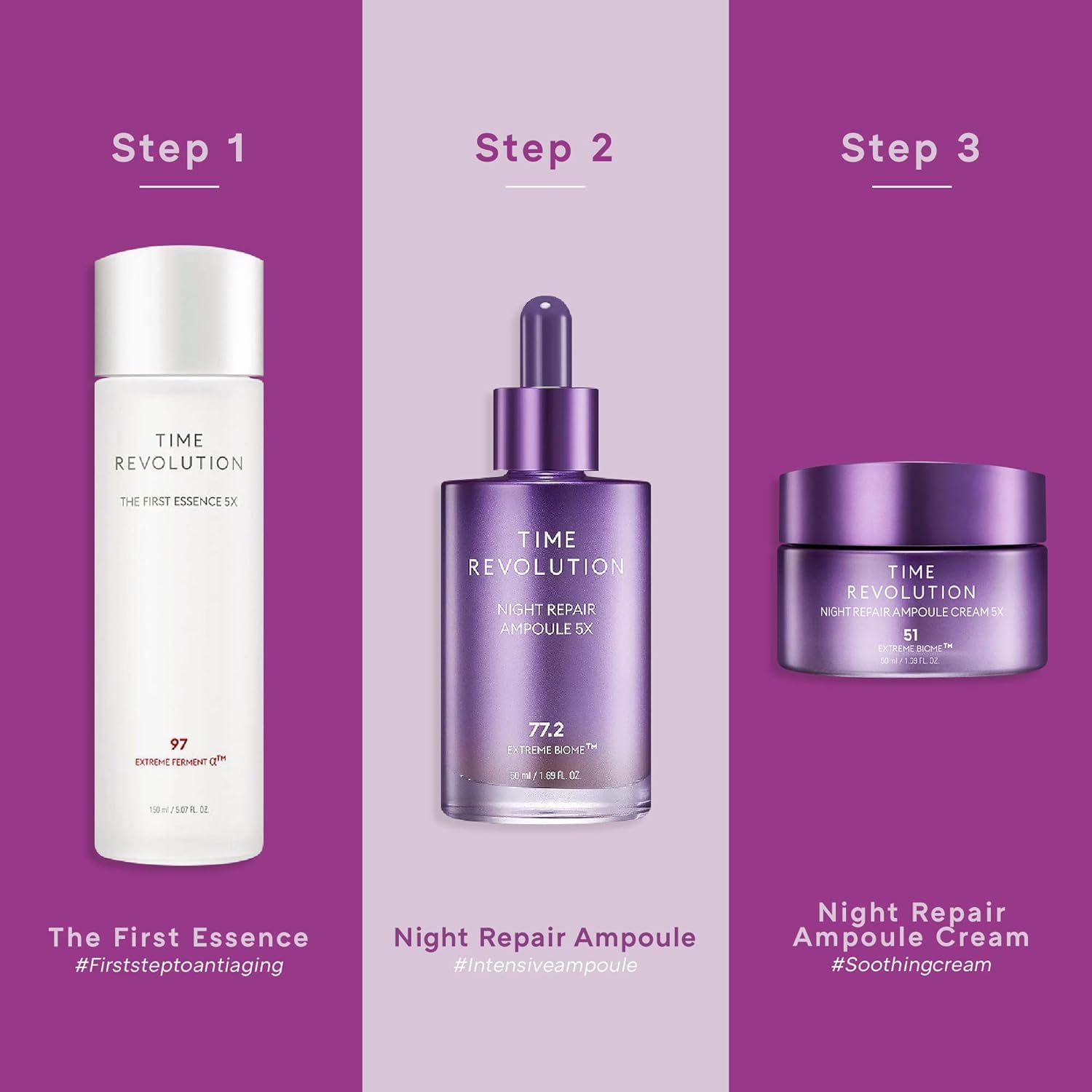 MISSHA Time Revolution ingredients closeup emphasizes probiotic actives for skin support.