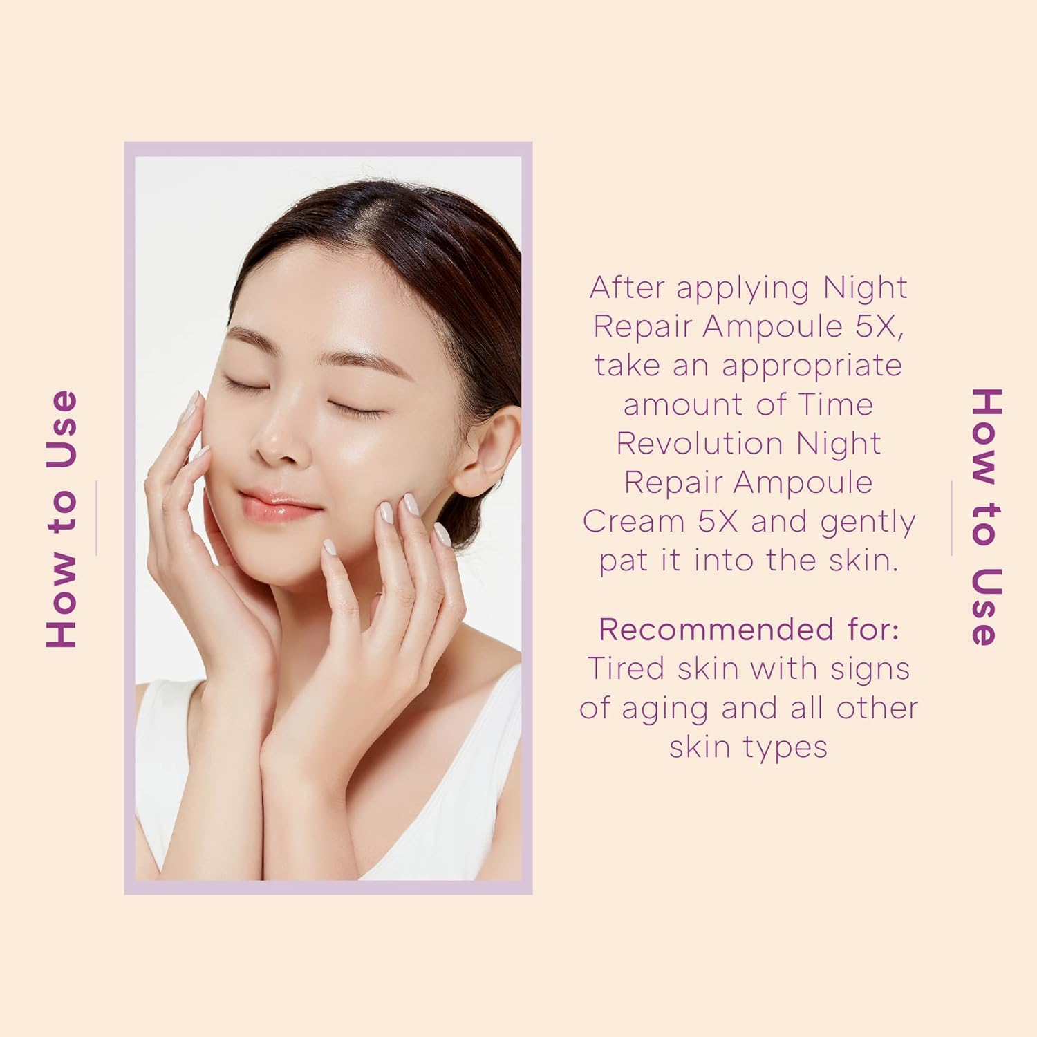 MISSHA Time Revolution Night Repair Ampoule Cream night routine setup for renewal after cleansing.
