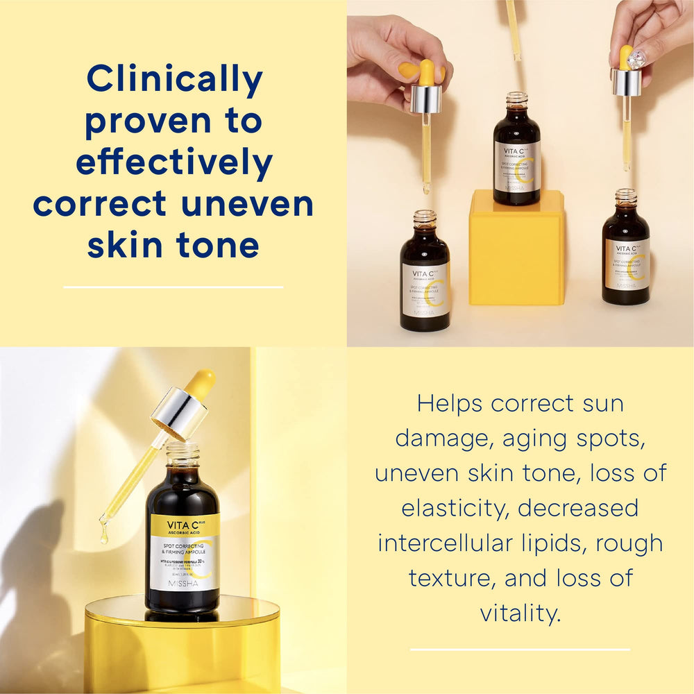 MISSHA Vita C Plus massage-ready serum on skin absorbing quickly
