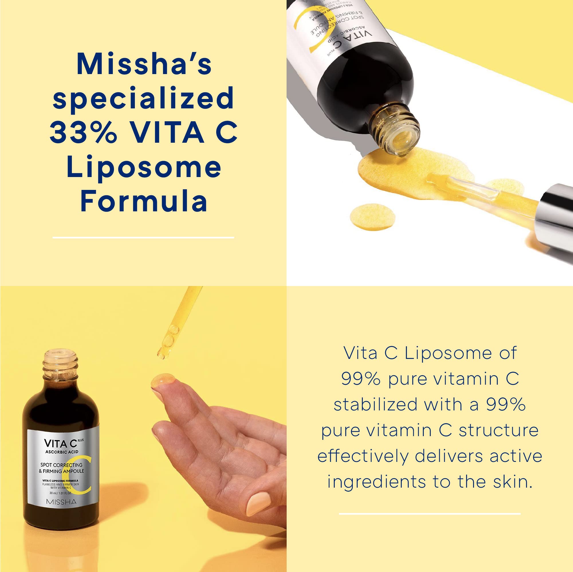 MISSHA Vita C Plus pump-and-mix process illustration