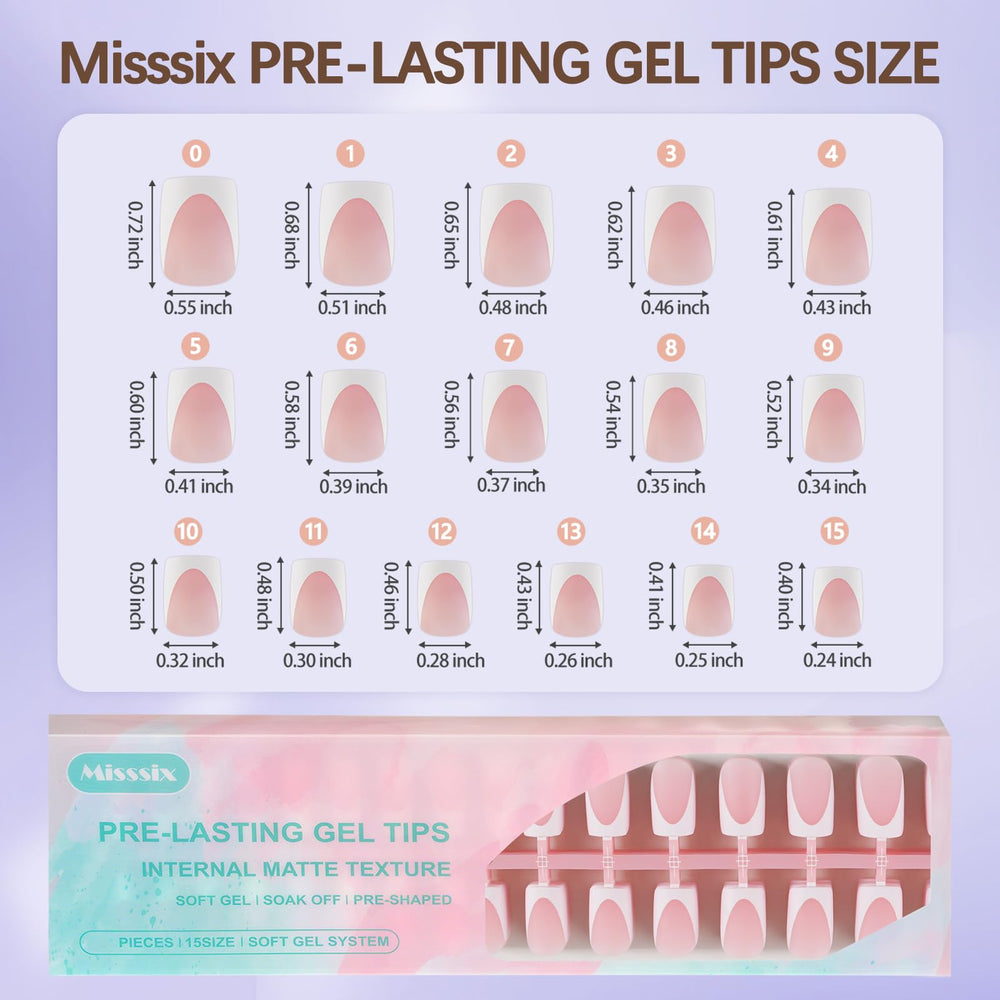 Misssix 16-size range boosts precise fit for varied nails.