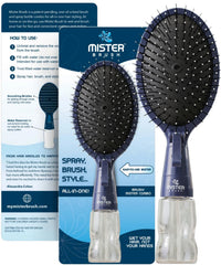 Mister Brush Navy all-in-one brush shows compact design for fast detangling.