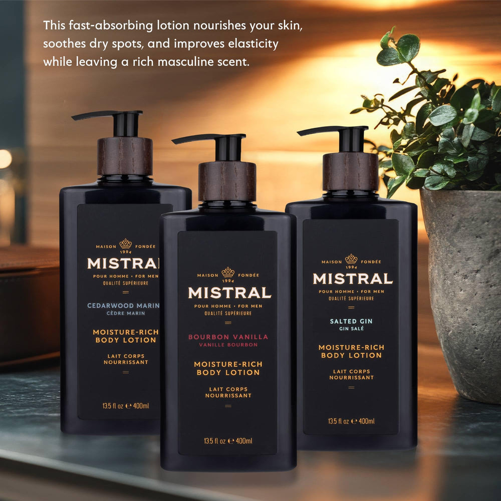 Mistral men's grooming bathroom scene ready for daily ritual