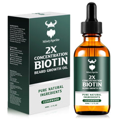 MistySprite beard oil bottle pouring for beard hydration