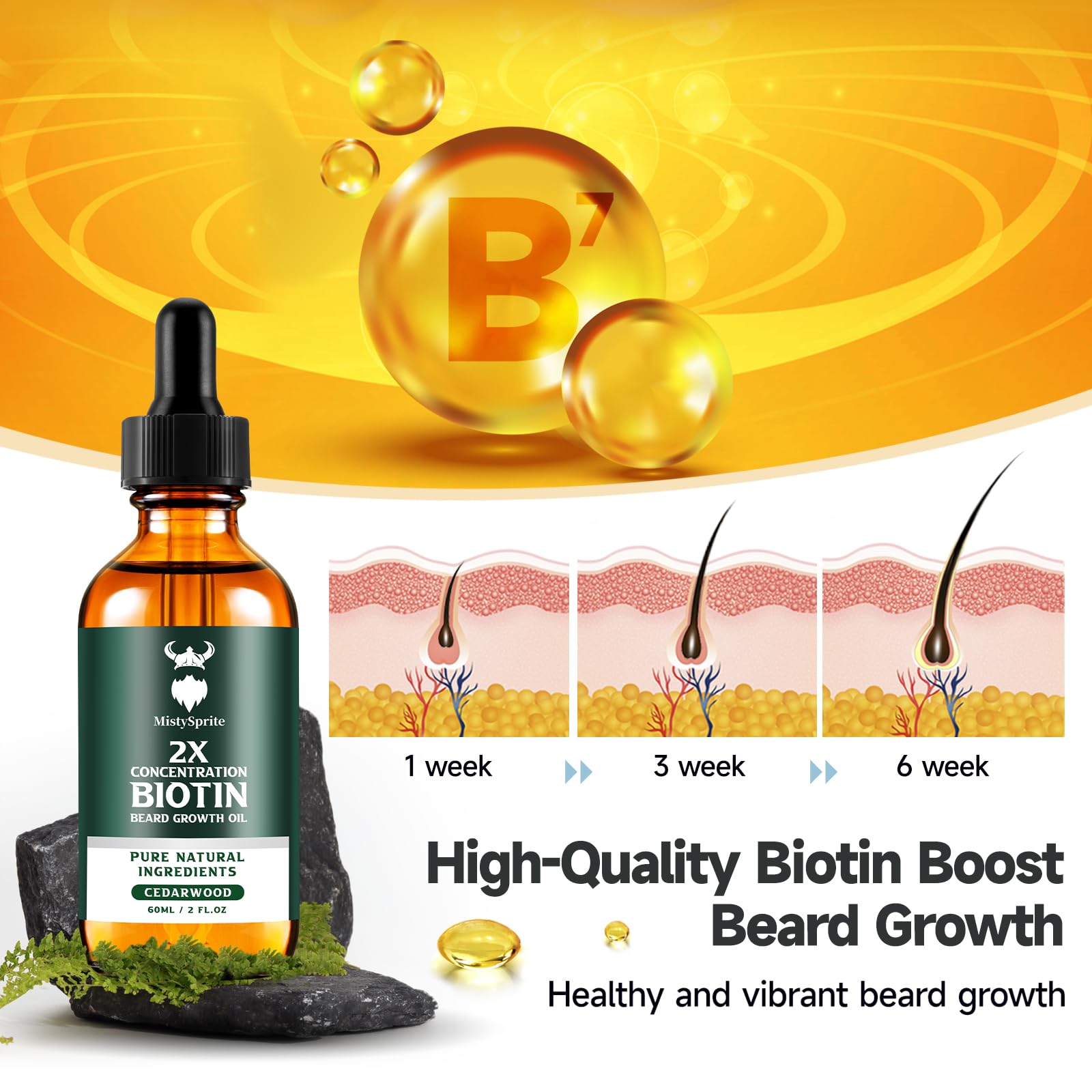 MistySprite beard oil with jojoba oil for balanced hydration