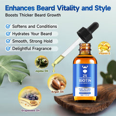 MistySprite Beard Growth Oil sandalwood focus with fragrance-free formula